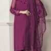 Baroque SKU-03 Chiffon Embroidered 3 Piece Suit with Organza Dupatta
