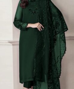 Baroque SKU-07 Chiffon Embroidered 3 Piece Suit with Organza Dupatta
