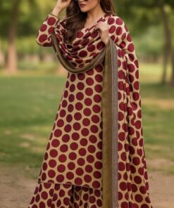 Ethnic Silk 3 Piece Unstitched Suit