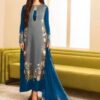Ethnic Shamooz Silk 3 Piece Unstitched Tie and Dye Digital Printed Suit for Women