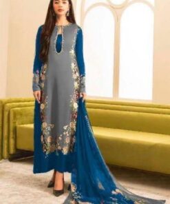 Ethnic Shamooz Silk 3 Piece Unstitched Tie and Dye Digital Printed Suit for Women