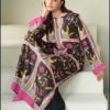 Ethnic Shamooz Silk 3 Piece Unstitched Tie and Dye Digital Printed Suit for Women