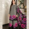 Ethnic Shamooz Silk 3 Piece Unstitched Tie and Dye Digital Printed Suit for Women
