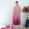 Ethnic Shamooz Silk 3 Piece Unstitched Tie and Dye Digital Printed Suit for Women