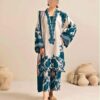 Ethnic Shamooz Silk 3 Piece Unstitched Tie and Dye Digital Printed Suit for Women