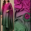 Ethnic Shamooz Silk 3 Piece Unstitched Tie and Dye Digital Printed Suit for Women