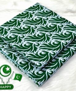 Pakistan Independence Day Green and White Lawn Suit 