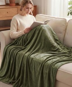 Premium Plain Soft Fleece Blanket for Double Bed King Size Winter Blanket by Jalwa Store