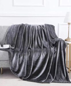 Elegant Plain Fleece Blanket for Double Bed King Warm Soft Bedding Pakistan 