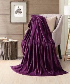 High Quality Plain Fleece Blanket for Double Bed King Premium Winter Bedding 