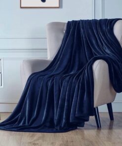 Premium King Size Plain Fleece Blanket Soft Cozy Winter Bedding Collection 