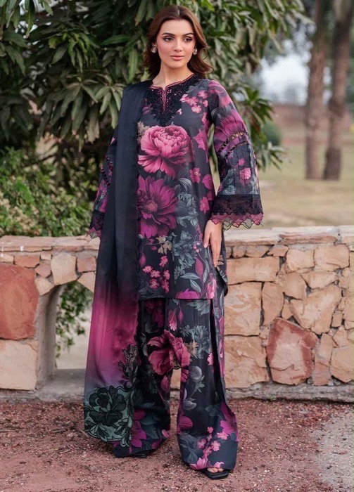 Luxury Chiffon Embroidered Dress for Women's Formal Collection | Jalwa Store