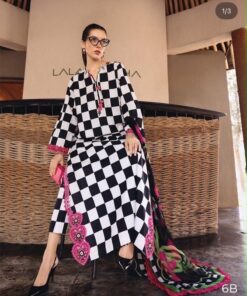 Designer Inspired Embroidered Chiffon Suit with Elegant Style | Jalwa Store 