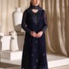 Women's Luxury Party Dress with Embroidered Organza Fabric | Jalwa Store 