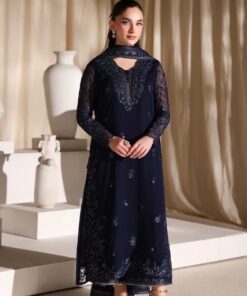 Women's Luxury Party Dress with Embroidered Organza Fabric | Jalwa Store 