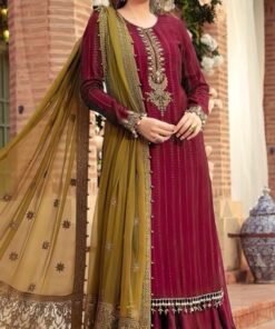 Premium Embroidered Organza Dress with Stylish Designer Finish | Jalwa Store 