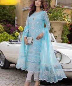 Women's Luxury Embroidered Dress with Premium Organza Fabric | Jalwa Store 