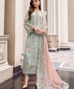 Elegant Chiffon Embroidered Pakistani Party Wear Suit for Women | Jalwa Store 