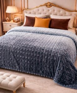 Luxury Bubble Printed Blanket King Size Double Bed LB-03 Soft Printed Fleece Blanket for King Size Bed 