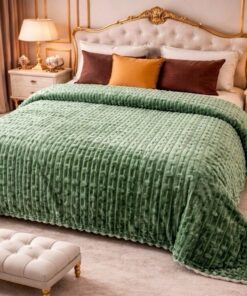 Luxury Bubble Printed Blanket King Size Double Bed LB-10 Luxury AC Blanket with Soft Cozy Fleece Fabric 