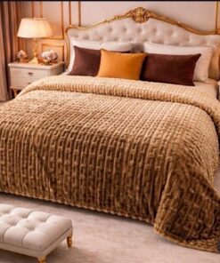 Luxury Bubble Printed Blanket King Size Double Bed LB-14 Premium Printed Blanket for King Size Double Bed 