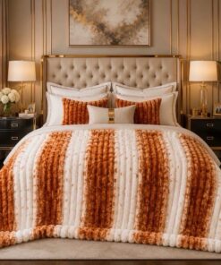 Luxury Bubble Printed Blanket King Size Double Bed LB-13 Soft Cozy Fleece Blanket for Modern Bedroom 