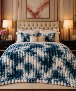 Luxury Bubble Printed Blanket King Size Double Bed LB-09 Cozy Fleece Blanket for All Season Comfort 