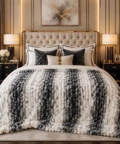 Luxury Bubble Printed Blanket King Size Double Bed LB-02 Premium Cozy Fleece AC Blanket for Double Bed 