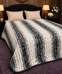 Luxury Bubble Printed Blanket King Size Double Bed LB-12 Elegant Bubble Printed King Size Blanket 
