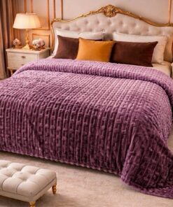 Luxury Bubble Printed Blanket King Size Double Bed LB-06 Machine Washable Cozy Fleece AC Blanket 