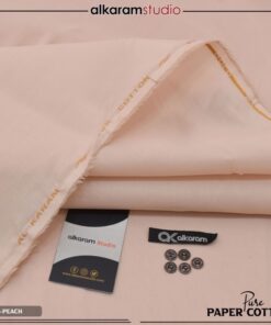 Alkaram Rose Athlete Color Men Unstitched Hard Paper Cotton Suit Supreme Finish 4.5 Meter Premium Summer Fabric