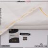 Alkaram Off White Men Unstitched Hard Paper Cotton Suit 4.5 Meter Supreme Finish Premium Summer Fabric