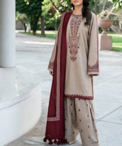 Premium Designer Lawn Dress with Airjet Fabric and Elegant Dupatta