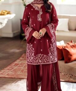 Luxury Embroidered Lawn Suit with Airjet Premium Fabric for Women