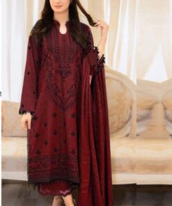 Elegant Pakistani Ladies Lawn Dress with Heavy Embroidered Design