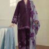 Women's Elegant Lawn Dress with Premium Chiffon Dupatta Pakistan