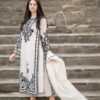 Luxury Lawn Fashion Suit with Embroidered Shirt and Chiffon Dupatta