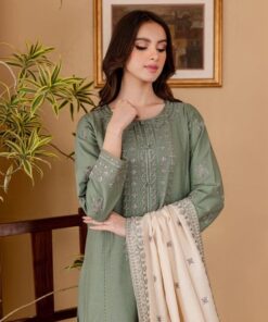 Premium Airjet Lawn Embroidered Dress with Stylish Printed Dupatta