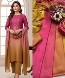 Ethnic SK-28 elegant Shamooz silk unstitched women outfit 