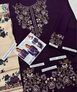 Catalog presentation of Jazmin SK-702 winter dhanak unstitched 3 piece winter suit at Jalwa Store