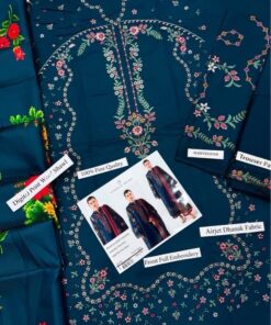 Matching woven winter shawl and trouser fabric of Pezwaan SK-710 winter dhanak Pakistani ladies collection