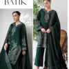 Overall model look of Jazmin SK-700 winter dhanak unstitched 3 piece winter suit at Jalwa Store