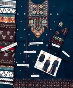 High quality display of Aisling SK-693 winter dhanak unstitched 3 piece winter suit at Jalwa Store
