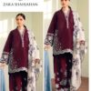 Matching woven winter shawl and trouser fabric of Izel SK-691 winter dhanak Pakistani ladies collection