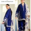 Zoomed in resham thread embroidery on Aisling SK-691 winter dhanak Pakistani ladies collection