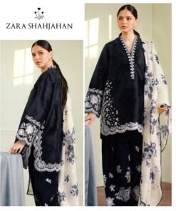 Catalog presentation of Aisling SK-692 winter dhanak unstitched 3 piece winter suit at Jalwa Store