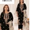 Front shirt and printed daman of Urge SK-716 winter dhanak unstitched 3 piece winter suit at Jalwa Store