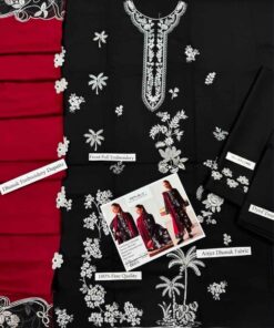 Front full view of Jazmin SK-690 winter dhanak unstitched 3 piece winter suit at Jalwa Store