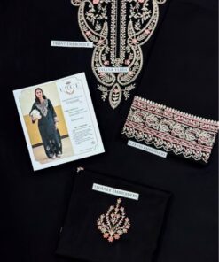 Exclusive Olive 2PC Embroidered Sapphire Winter Dhanak Dress for cozy winter styling - Jalwa Store New Arrivals 