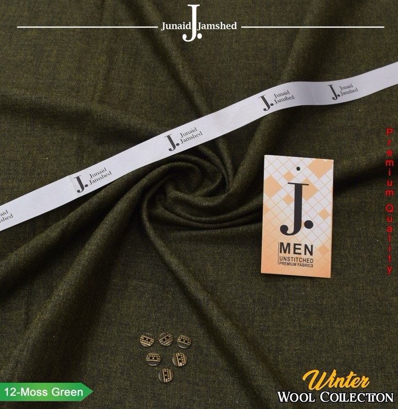 J. Men premium quality winter wool unstitched suit fabric online in Pakistan
